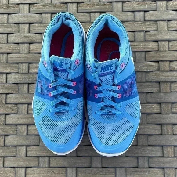 Nike Flex 2014 Run Blue/Pink Size 6 - Picture 3 of 5